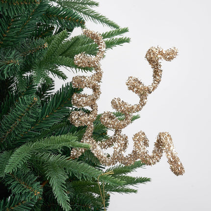 Christmas Tree Picks Curly Sprays 17 inches Set of 6 Champagne Gold Xmas Tree Topper Christmas Ornaments Decorations