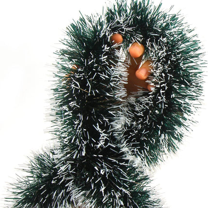 KIMOBER 32.8 Ft Christmas Tinsel Garland,Blackish Green Frost Tip Metallic Garland for Christmas Tree Xmas Party Decorations