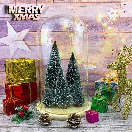 Desktop Miniature Pine Tree Mini Christmas Trees Tabletop Christmas Tree Small Pine Tree Bottle Brush Trees for Christmas Decor Christmas Party Home Table Craft Decorations