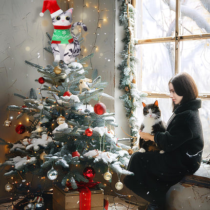 Cat Christmas Tree Topper American Shorthair mas Tree Ornament Christmas Party Holiday Home Decorations Supplies Cat Lovers