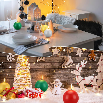5 Pcs Christmas Advent Round Ball Candle 3 Inch Unscented Candle Set Christmas Advent Candles for Christmas Garland Candle Holders Church Decorations, Party Supply (Green, Silver, Gold, Red)