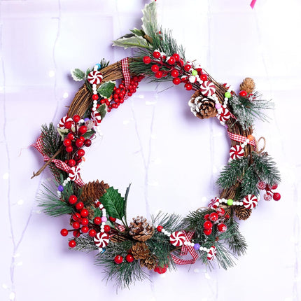 obmwang 10 Feet Christmas Candy Garland Red and White Peppermint Candy Beaded Garland Christmas Tree Candy Garland Hanging Ornaments for Xmas Party Supplies Holiday Favors