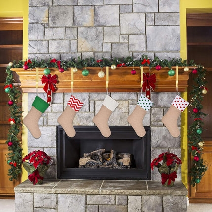 Sunshane Christmas Stocking Holders Metal Mantel Stocking Hanger Hooks Fireplace Hang Grips for Christmas Party Decorations (Gold, 5)