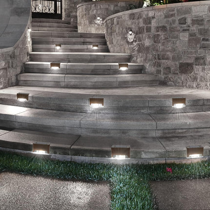 Otdair Solar Deck Lights, 16 Solar Step Lights Waterproof Led Solar Stair Lights, Outdoor Solar Fence Lights For Deck, Stairs