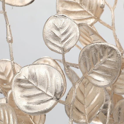 Hollyone 24.8” Christmas Tree Picks and Sprays 3Pcs Champagne Artificial Eucalyptus Stems Eucalyptus Silver Dollar Leaves Branches Floral for Xmas Tree Garland Wreath Centerpieces Wedding Decor