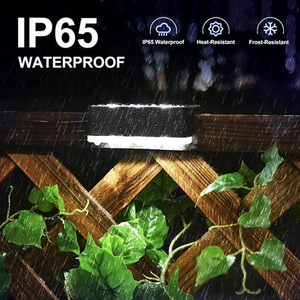 Solpex Solar Step Lights 8 Pack, Solar Outdoor Lights For Aluminum Black Fence, Ip65 Waterproof Solar Powered Outdoor Led Lights