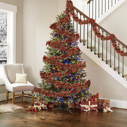 59 Feet Christmas Tinsel Garland Metallic Christmas Tree Garland Glitter Tinsel Twist Hanging for Christmas Tree Decorations, Indoor and Outdoor Christmas Garland Decorations(Red Green)