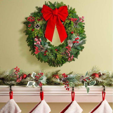 20 Pack Artificial Christmas Tree Picks Assorted Christmas Sprigs Snowy Red Berry Pine Picks Spray with Pinecones Apples Holly Berries Leaves for Toppers Wreath Garland Winter Holiday Déco