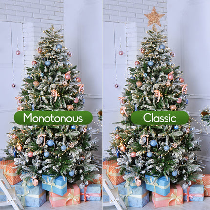 10Inch Christmas Tree Topper Star, Rose Gold Christmas Ornaments Treetop, 20 LED Light Up Tree Toppers Christmas Tree Decoration, Glittered Metal Christmas Star for Christma Tree Ornament Pink Decor