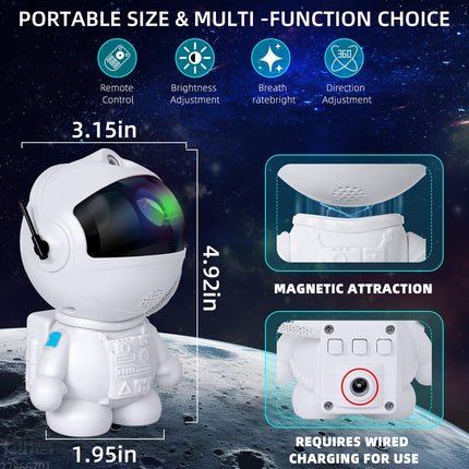 Astronaut Galaxy Projector with Nebula, Star Projector Ceiling LED Lamp with 8 Modes Astronaut Starry Night Light with Remote for Kids Adults for Bedroom Christmas, Birthdays, Valentine's Day