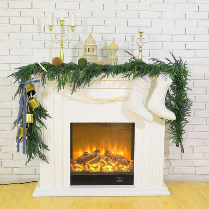 Christmas Real Touch Norfolk Pine Garland Artificial Pine Greenery Garlands Faux Christmas Norfolk Pine Garland for Christmas Holiday Seasonal Indoor Home Decor Mantle (1 Pc,60 Inches)