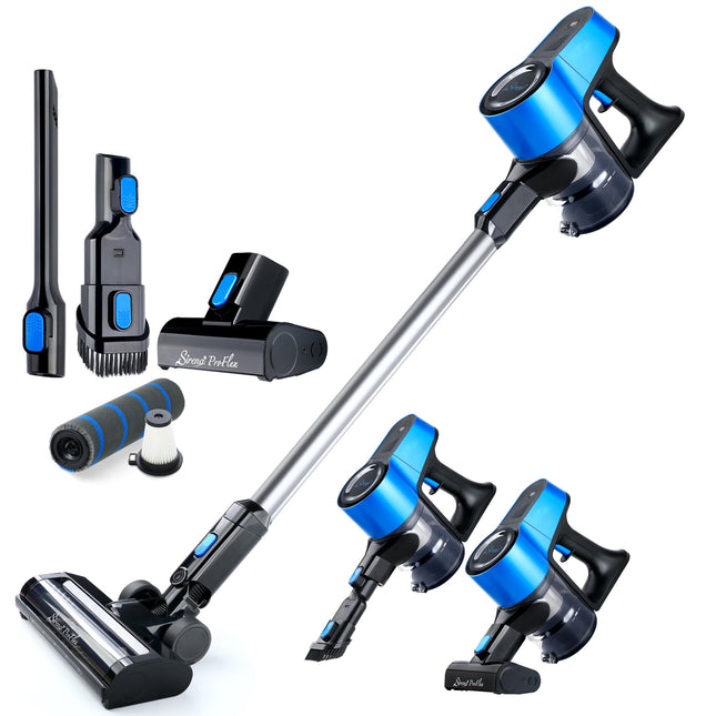 Sirena Proflex Petvac 2In1 Cordless Stick Vacuum Cleaner With Motorized Pet Brush For Pet Hair Removal, Multisurface Cleaning, And Portable Convenience