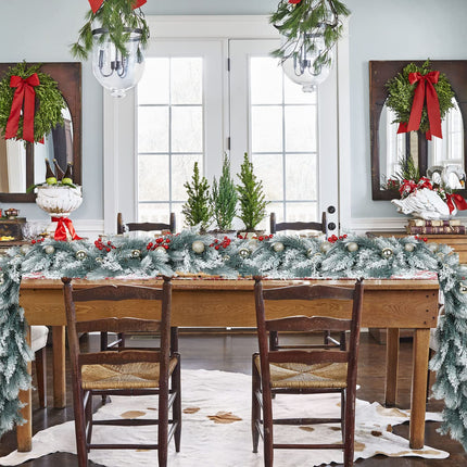 Artiflr 6 Feet Artificial Christmas Pine Garland, Winter Greenery Garland for Holiday Season Mantel Fireplace Table Runner Centerpiece Decor