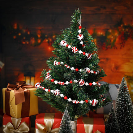 10 Feet Candy Garland for Christmas Tree Candy Cane Garland Peppermint Christmas Decorations Fake Crystal Glitter Candy Decor Christmas Tree Garland for Xmas Home Decoration