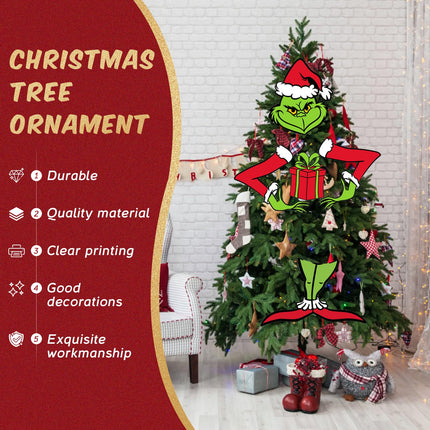 Funny Christmas Decorations for Tree - Christmas Thief Cutouts Hanging Decorations Christmas Tree Topper for Holiday Xmas Home Party Decorations