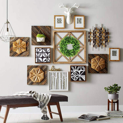 Lvydec 2 Pack Artificial Boxwood Wreath - 11" Mini-Sized Boxwood Wreath Green Candle Wreath for Wall Window Home Decoration