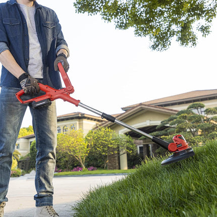 PowerSmart Cordless String Trimmer & Edger PS76110AV2-10 Inch Weed Eater, 20V 2.0Ah Battery and Fast Charger, 2 Trimmer Spools