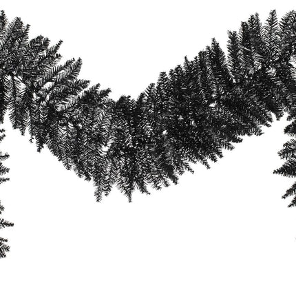 Vickerman 9' Black Fir Artificial Christmas Garland - Unlit - Faux Christmas Garland - Indoor Seasonal Home Decor - Reliable and Durable - Garland for Staircase or Mantle