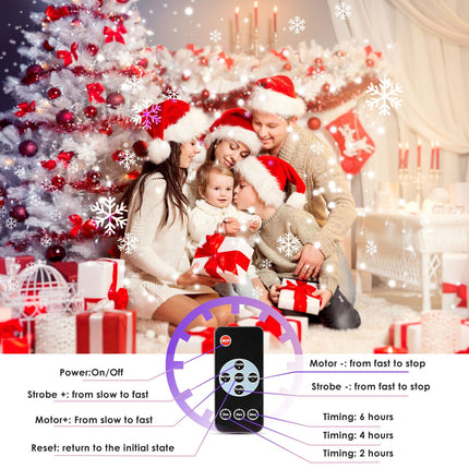 Snowflake Projector Lights Outdoor with Remote Control, Christmas Snowflake Projector Lights, IP65 Waterproof Snowfall Landscape Light Christmas Projector for Holiday,Garden