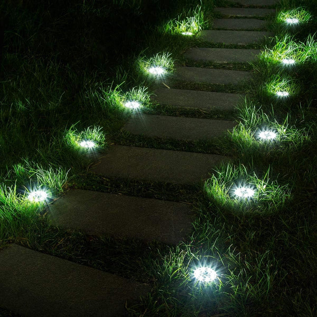 Solpex Solar Lights Outdoor, 12 Pack Solar Lights For Outside, 8 Led Waterproof Landscape Lighting, Solar Powered InGround Lights