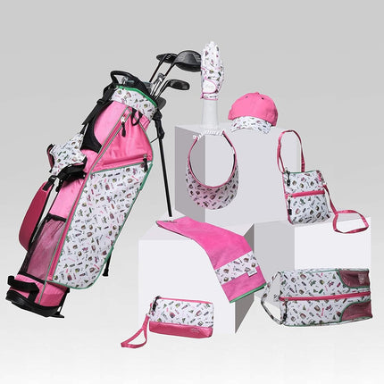 Glove It Sunday Golf Bag for Women - Super Lightweight Golf Bag with Stand, 4-Way Divider, 3 Easy-Access Pockets, Convenient & Accessible (Nine & Wine)