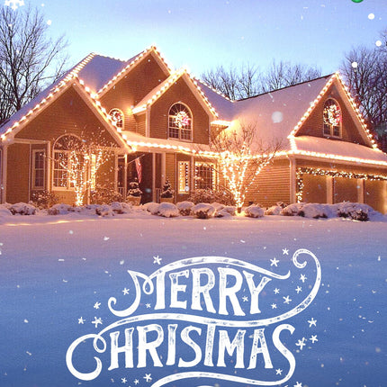 C9 LED Christmas Lights Outdoor, 81 Feet 100 LED String Lights with Timer & 8 Lighting Mode, Waterproof Commercial Grade Extendable for Indoor Outside Roofline Patio Home Xmas Decoration, Warm White