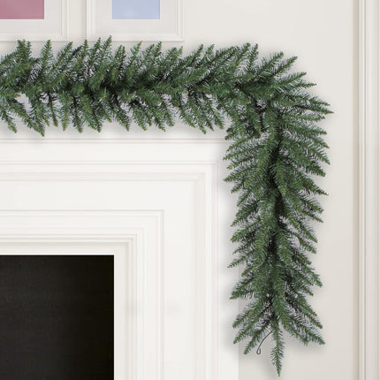 Vickerman 9' Camdon Fir Artificial Christmas Garland - Unlit - Faux Holiday Garland - Indoor Seasonal Home Decor - Reliable and Durable - Realistic Garland for Mantle or Staircase