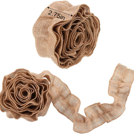 4 Rolls Plaid Christmas Tree Garland Rustic Christmas Tree Garland Buffalo Plaid Craft Ribbon Burlap Garland Christmas Tree Ribbon Garland for Christmas Crafts Decoration, 39.3 Feet (Yellow Burlap)