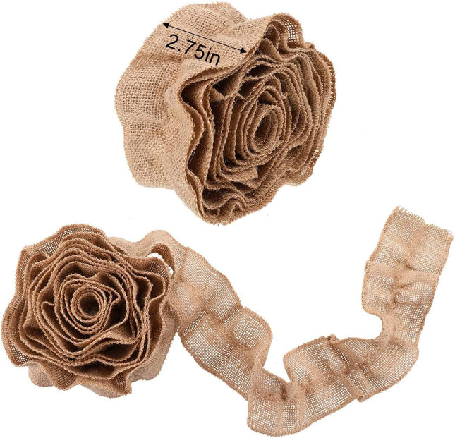 4 Rolls Plaid Christmas Tree Garland Rustic Christmas Tree Garland Buffalo Plaid Craft Ribbon Burlap Garland Christmas Tree Ribbon Garland for Christmas Crafts Decoration, 39.3 Feet (Yellow Burlap)