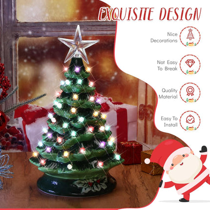 144 Pcs Ceramic Christmas Tree Replacement Light Bulbs Glitter Ceramic Tree Light Ornament Medium Twist Light Ornaments for Ceramic Tree Xmas Tree Replacement Light, 7 Colors (Ball Style)