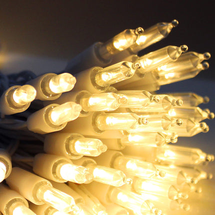 Mini Christmas Lights Battery Operated 33FT 100 LED White Wire String Lights with Remote Timer 8 Modes for Indoor Outdoor Tree Wreath Wedding Patio Decor, Warm White