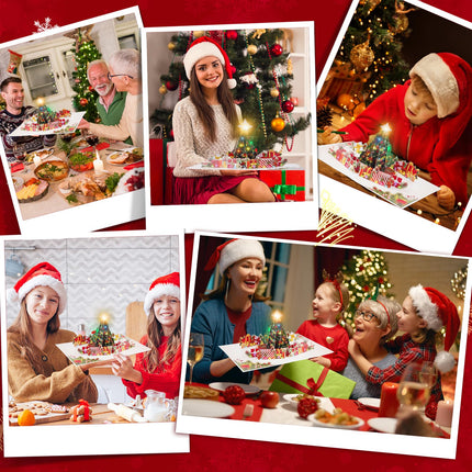 Pop Up Christmas Cards with Music & Lights, 3D Christmas Tree, Christmas s Greeting Card Inlcudes Envelope, Play We Wish You A Merry Christmas