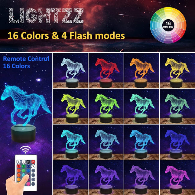 Horse s for Girls, Horse Night Light. Horse Lamp with Remote Control 16 Colors Changing for Kids Room Holiday Xmas s