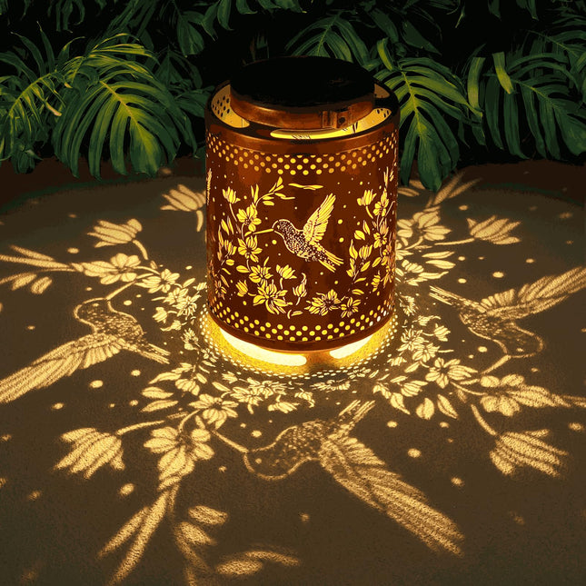 Hummingbird Solar Lanterns Garden Decor Birthday s for Women Mon Grandma Metal Hanging Solar Lights Waterproof Outdoor Decoration for Outside LED Lanterns for Yard Patio Lawn Pathway Landscape