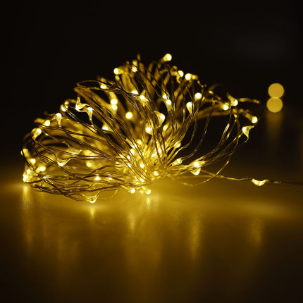 Karlling USB Plug In LED Fairy Lights,50 LED Bulbs 16 Ft Silver Wire Waterproof Starry String Lights for Bedroom Patio Garden Party Wedding Commercial Lighting (Warm White)