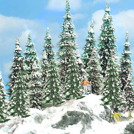 Warmtree 22PCS Mixed Scale Model Trees, Mini Snow Pine Model Trees 2-6 Inch, for Diorama Supplies Christmas Accessories Miniature Christmas Trees Micro Train Landscape Railway Sand Table