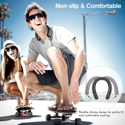 Panergy Neck Air Conditioner 5000Mah Rechargeable Bladeless Neck Fan With 2 Cooling Plates, Portable And Wearable Personal Fan