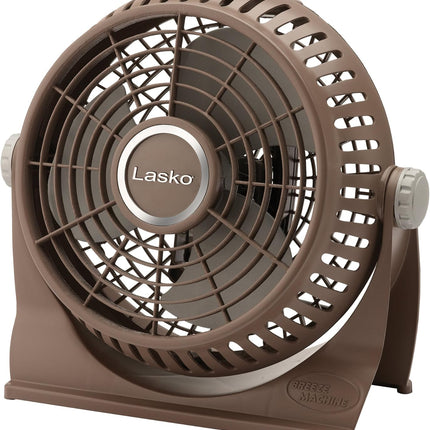 Lasko 505 Small Desk Fan With10Inch Pivoting Head, Portable Electric PlugIn Table Fan Creates A Quiet Personal Cooling Breeze
