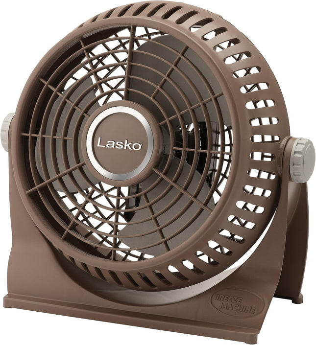 Lasko 505 Small Desk Fan With10Inch Pivoting Head, Portable Electric PlugIn Table Fan Creates A Quiet Personal Cooling Breeze