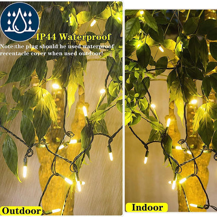 75 LED Soft Twinkle Lights, Slow Twinkling Christmas Lights, 37 of 75 Lights Twinkle, Waterproof Gentle String Lights, UL 28 Ft Connectable Indoor Outdoor Decoration (Warm White)