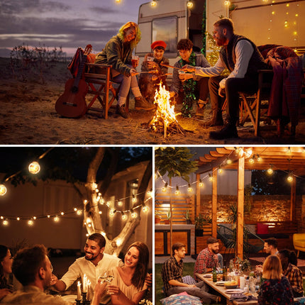 Brightown Outdoor String Lights - Globe Patio Lights 30 Ft with 30 G40 Shatterproof Bulbs, Waterproof Connectable Commercial Hanging Lights for Backyard, Bistro, Porch, Cafe, Deck
