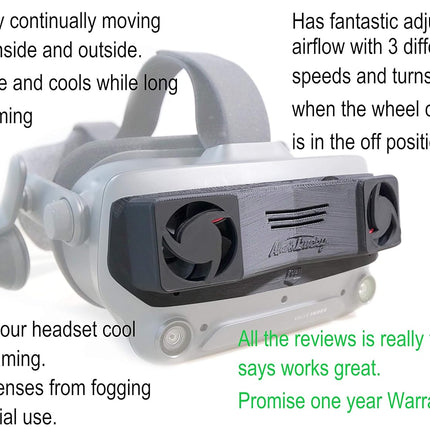 Cooling,Radiator fan for Valve Index-Extend the life of Valve Index-Designed and 3D Printed VR games headset with USB