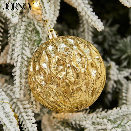 70CT Shatterproof Christmas Ornaments Set Xmas Tree Balls Decorative Ornaments with Hooks for Holiday Halloween Party Decorations, Black & Gold