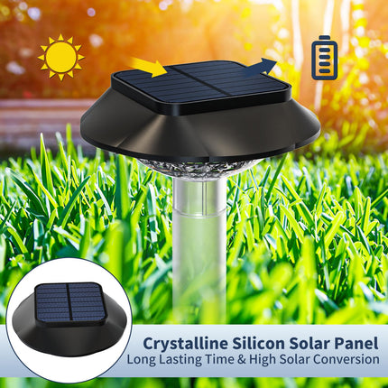 Solar Pathway Lights Outdoor 8 Pack, [6 Light Modes Cool White/Warm/ 3 Fixed Color/RGB Changing] LED Solar Lights Outdoor Waterproof IP65, Solar Garden Lights for Walkway Yard Backyard Lawn Landscape