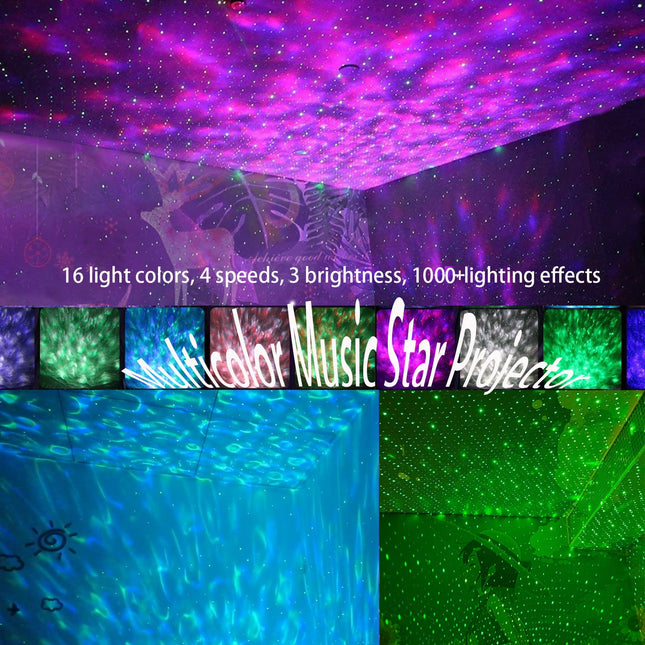 Star Projector Galaxy Light Projector with Bluetooth Speaker, Multiple Colors Dynamic Projections Star Night Light Projector for Kids Adults Bedroom, Space Lights for Bedroom Decor Aesthetic