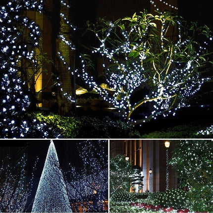 Fairy Lights Outdoor String Lights 33ft 100 LED with Memory Modes Controller, Extendable Christmas Lights Decorations for Wedding, Christmas, Party, Patio, Indoor Outdoor (Black Wire - White)