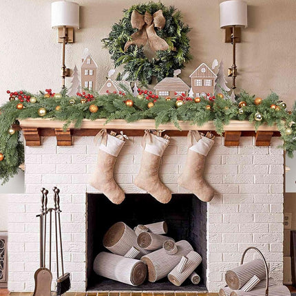 Lvydec 6ft Christmas Pine Garland Decoration,Christmas Greenery Garland Realistic Pine Garland Cypress Garland for Holiday Mantel Fireplace Table Centerpiece
