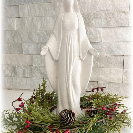 Artificial Realistic-Looking Cedar Wreath Candle Ring Mini Wreath Accent for Statues, Lanterns, Nativity, Candle Holders, Doors, Windows, Centerpieces, Tree Decorations, Holiday Decor, Pillars