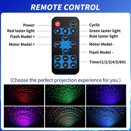 Christmas Laser Projector Light Outdoor: RGB Firefly Laser Lights Decoration with Remote, IP65 Waterproof Star Projector Lights Decor for Yard Garden Holiday Party, Christmas Halloween Year