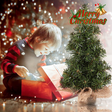 6 Pack Mini Tabletop Christmas Tree, Miniature Christmas Tree With Linen Base, Small Christmas Trees 7.87" / 11.81", Mini Artificial Christmas Tree, Best Decoration For Christmas